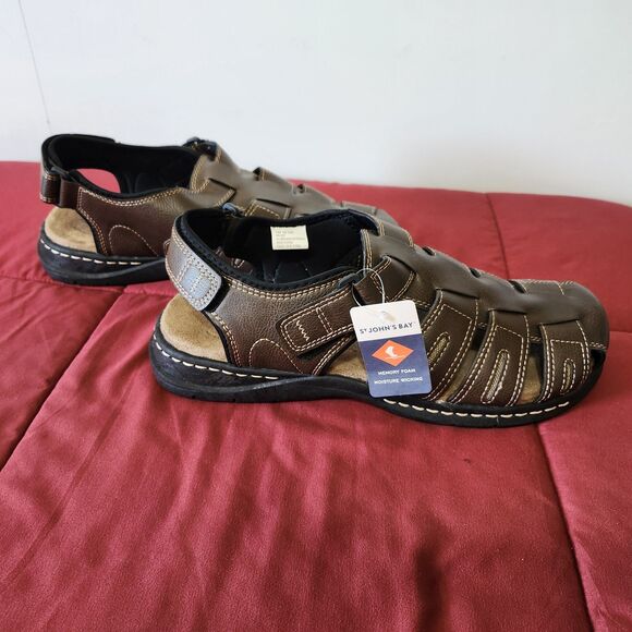 Other - New St Johns Bay Men’s Sandals Size 13M Felix Memory Foam Moisture Wicking